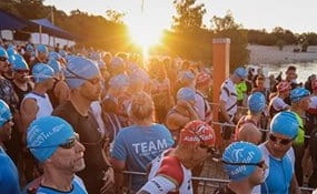 Frankfurt City Triathlon, Schwimmstart am Langener Waldsee
